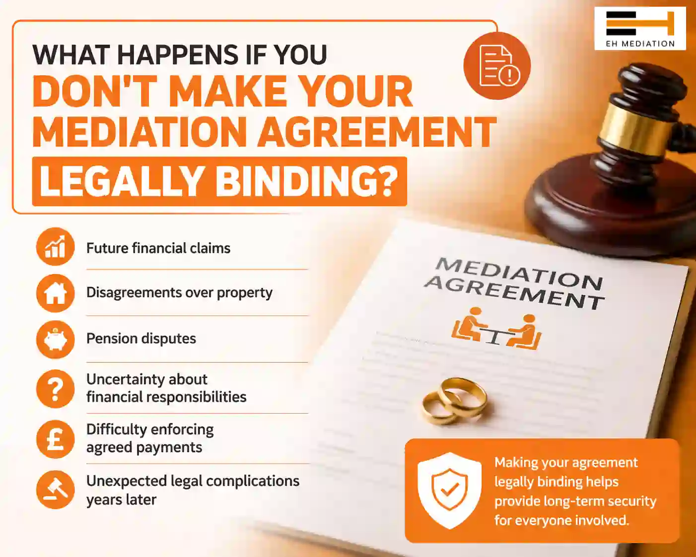 What Happens If You Don't Make Your Mediation Agreement Legally Binding Tavistock?